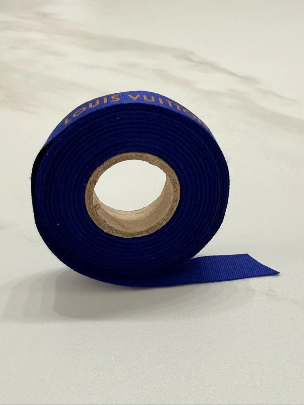 Louis Vuitton Authentic Blue & Orange Ribbon Continuous Roll ~ 8 - 10 Yds⁠